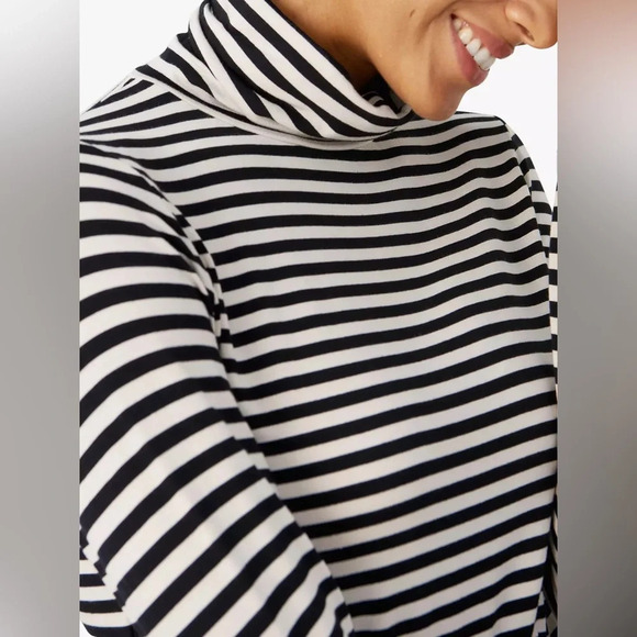 Part Two Efinas Stripe Long Sleeve  Turtleneck Top, size M - Picture 2 of 9